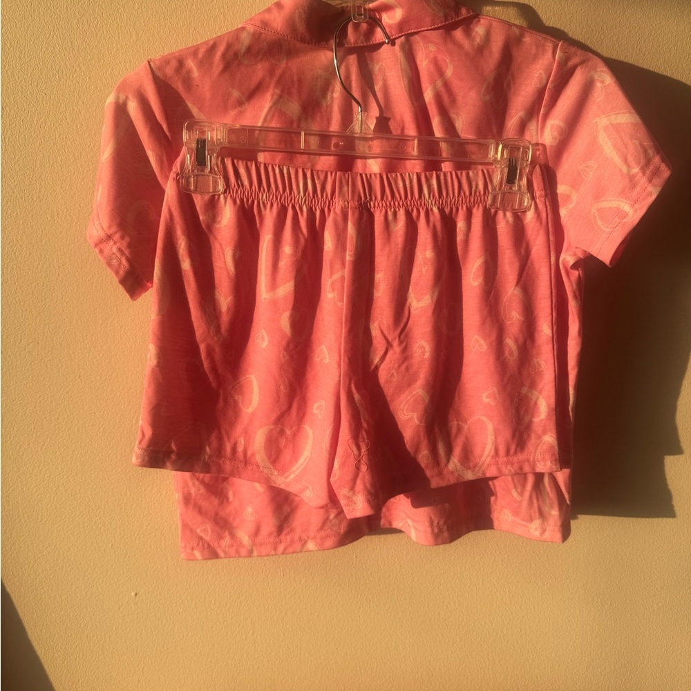 Pink Heart Pattern Button-Up Shirt - Picture 5 of 5